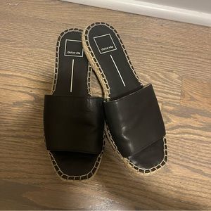 Dolce Vita Black Leather Sandal 7.5